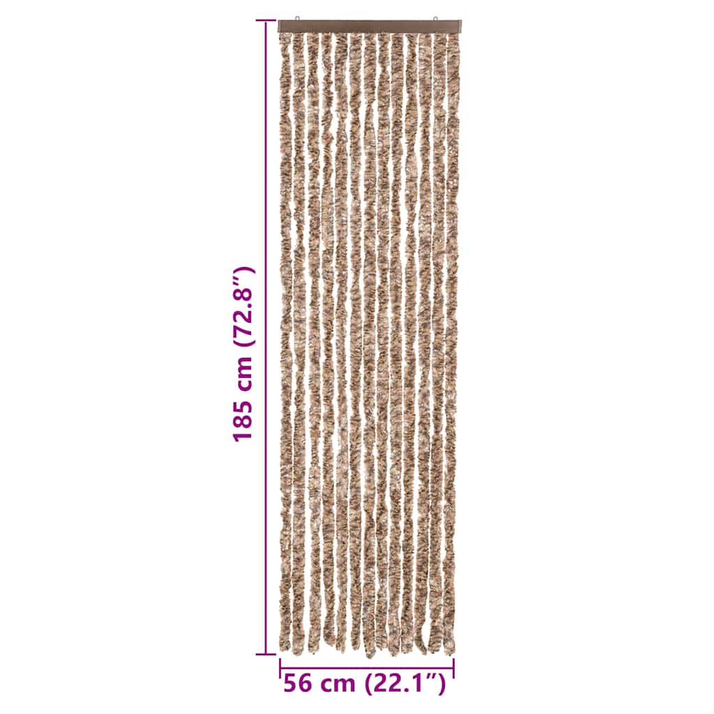 Σήτα Εντόμων Μπεζ/ Σκούρο Καφέ 56x185 εκ. από Σενίλ