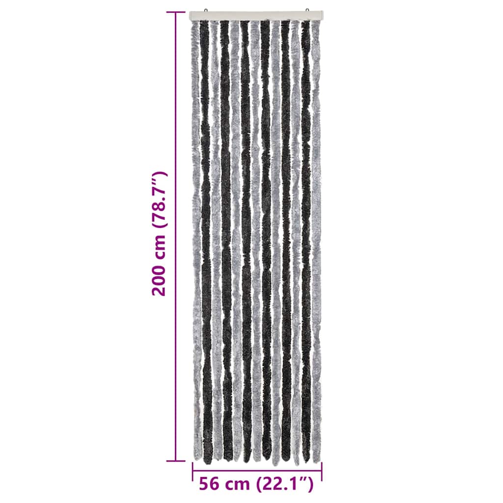 Σήτα Εντόμων Γκρι και Μαύρο 56 x 200 εκ. από Σενίλ