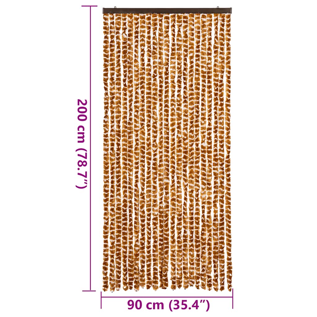 Σήτα Εντόμων Ώχρα και Λευκό 90 x 200 εκ. από Σενίλ