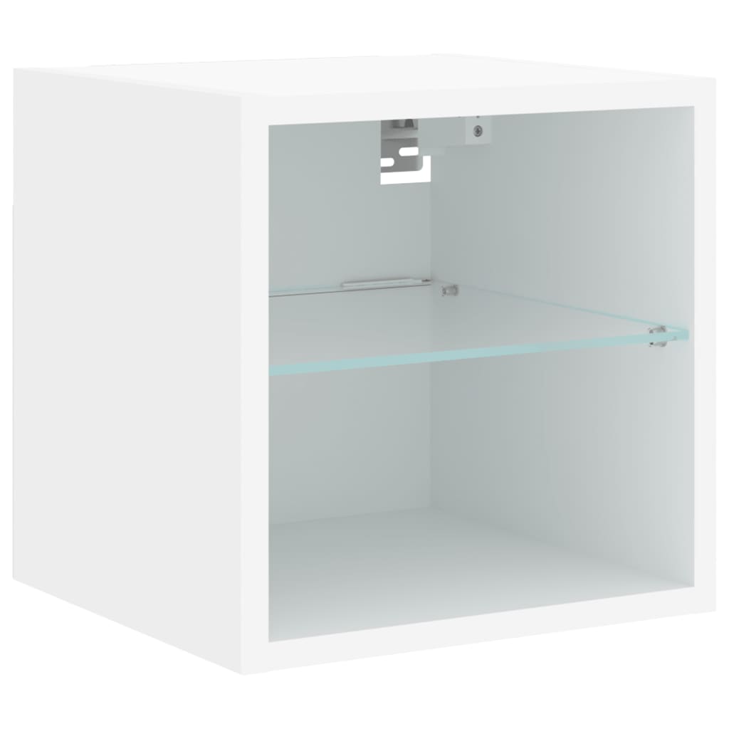 Έπιπλα Τοίχου Τηλεόρασης 6 τεμ LED Λευκά από Επεξεργασμένο Ξύλο - Pakobazaar