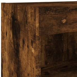 Έπιπλα Τοίχου Τηλεόρασης 6 τεμ LED Καπνιστή Δρυς από Επεξ. Ξύλο