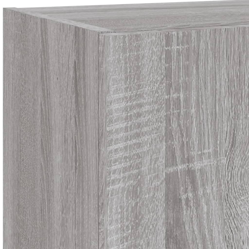 Έπιπλα Τοίχου Τηλεόρασης 4 τεμ. LED Γκρι Sonoma από Επεξ. Ξύλο - Pakobazaar