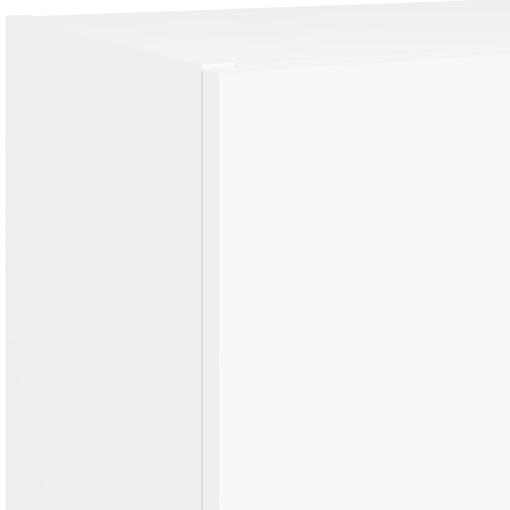 Έπιπλα Τοίχου Τηλεόρασης 5 τεμ LED Λευκά από Επεξεργασμένο Ξύλο