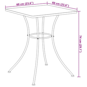 Τραπέζι Bistro «Μωσαϊκό» Τερακότα 60x60x74 εκ. Κεραμικό