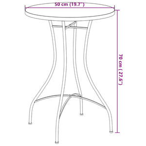 Τραπέζι Bistro «Μωσαϊκό» Μαύρο/Λευκό Ø50x70 εκ. Κεραμικό
