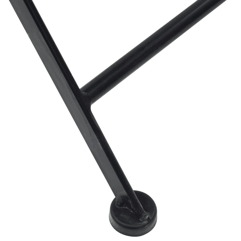 Καρέκλες Bistro Πτυσσόμενες 2 τεμ. Μαύρες/Λευκές Κεραμικές