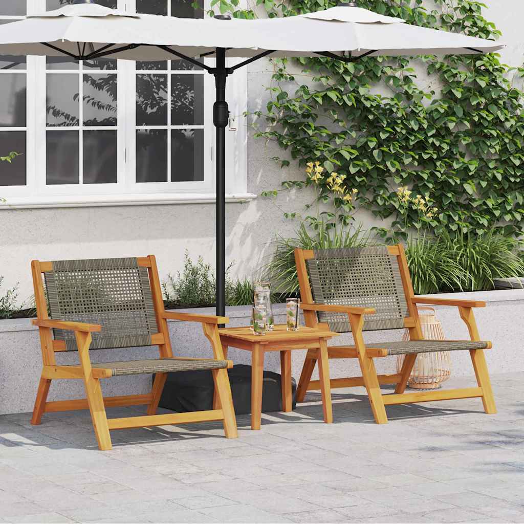 Εξωτερικά Έπιπλα 2 pcs Γκρι 67 x 78 x 73 εκ. - Pakobazaar