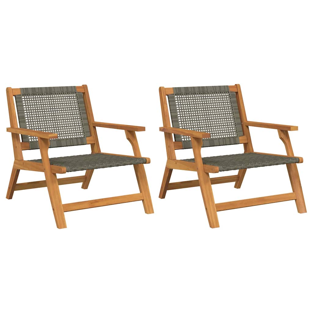 Εξωτερικά Έπιπλα 2 pcs Γκρι 67 x 78 x 73 εκ. - Pakobazaar