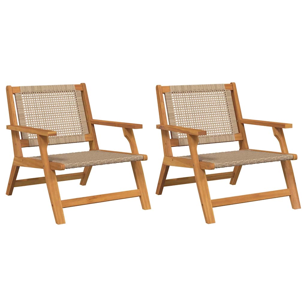 Εξωτερικά Έπιπλα 2 pcs Μπεζ 67 x 78 x 73 εκ.