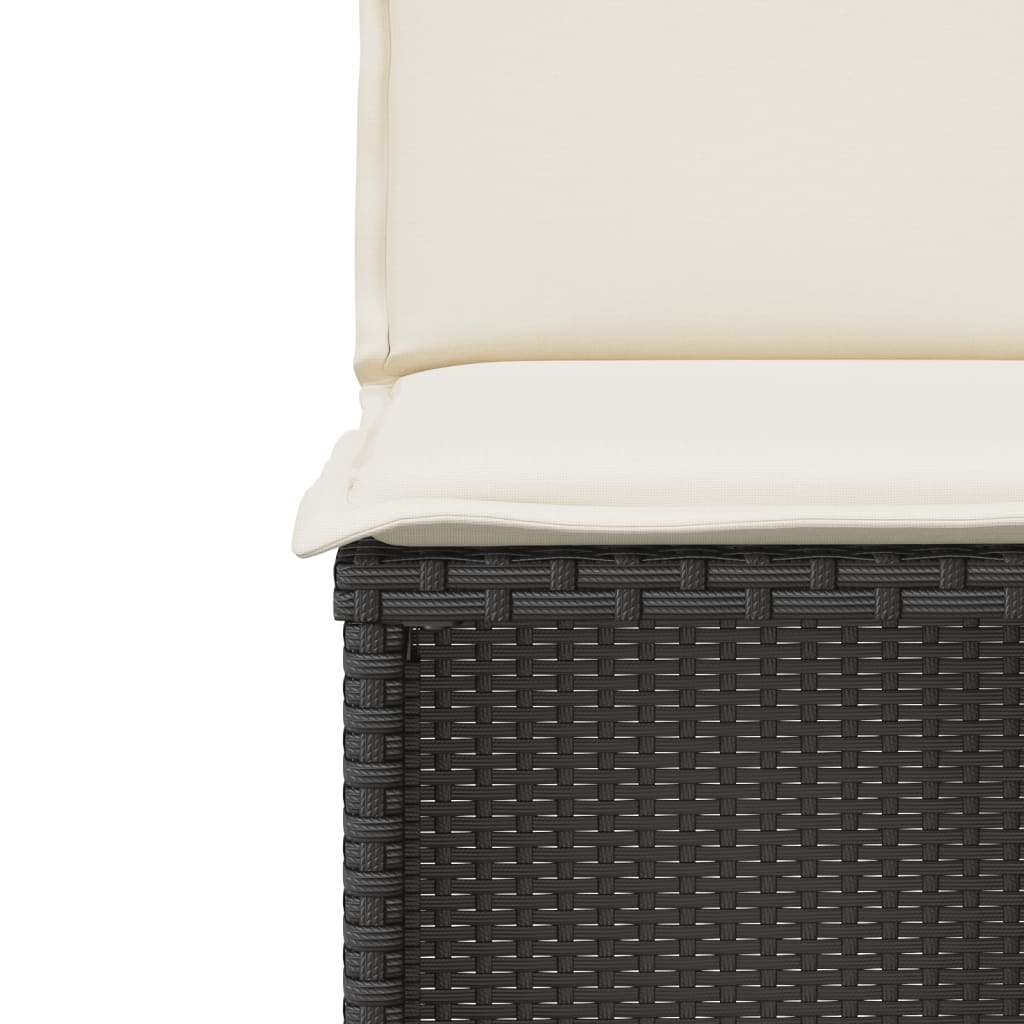 Σετ Επίπλων Bistro 3 τεμ. Μαύρο Συνθετ. Ρατάν με Μαξιλάρια