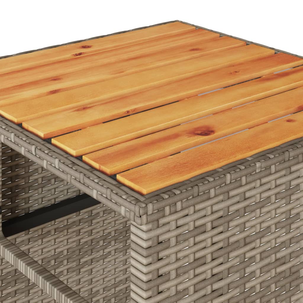 Σετ Επίπλων Bistro 3 τεμ Γκρι Συνθετικό Ρατάν με Μαξιλάρια