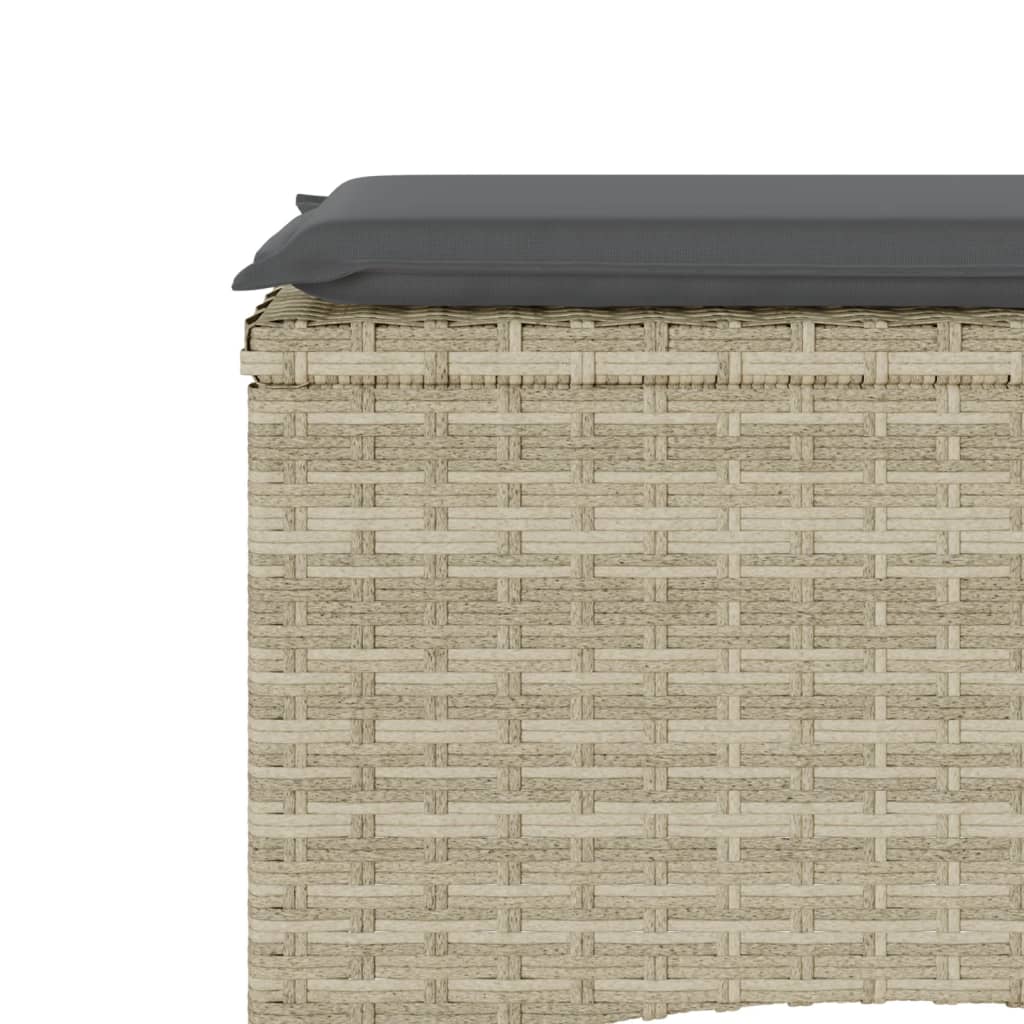 Καναπές Κήπου Διθέσιος με Τραπέζι+Σκαμπό Αν. Γκρι Συνθ. Ρατάν