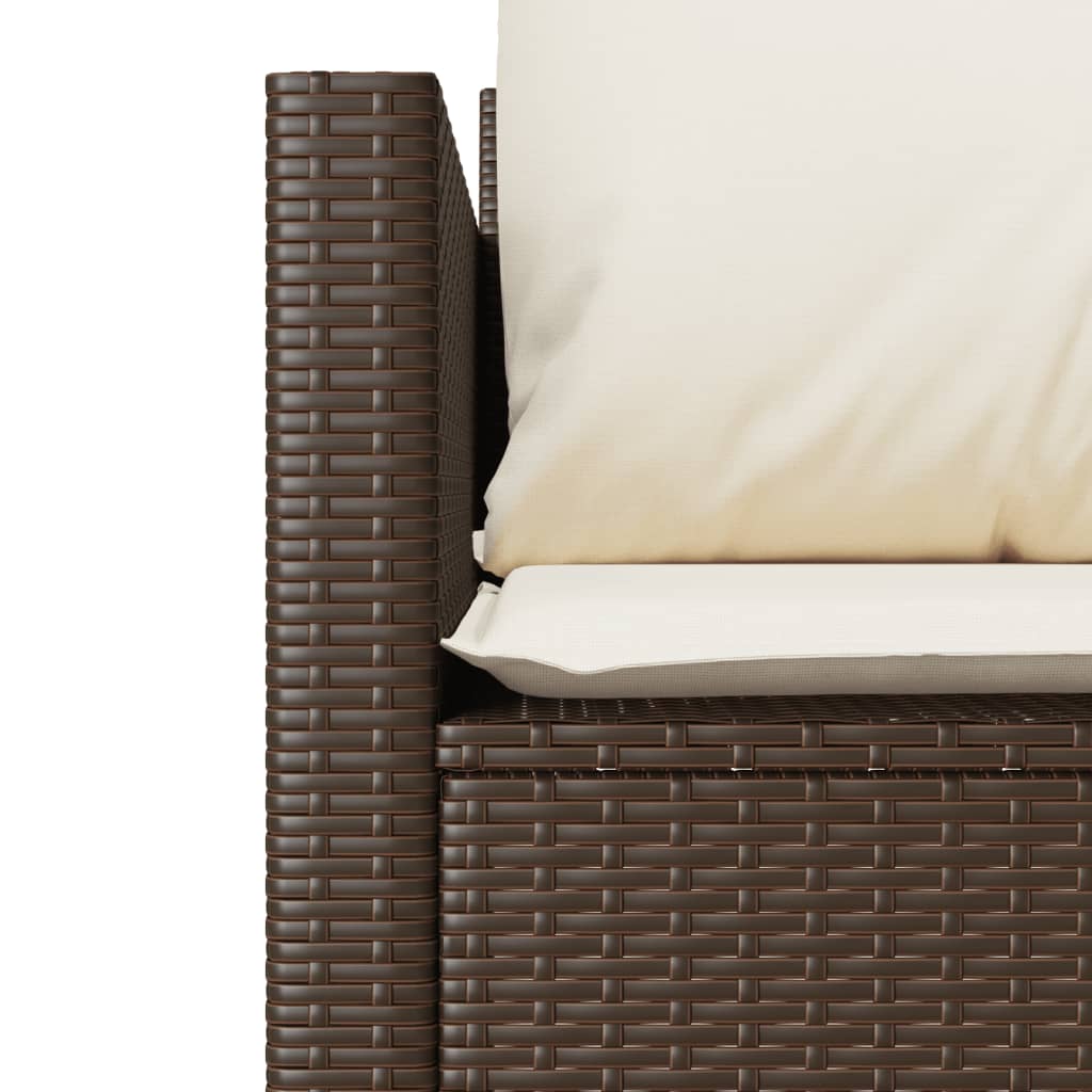 Σετ Επίπλων Bistro 3 τεμ. Καφέ Συνθετικό Ρατάν με Μαξιλάρια