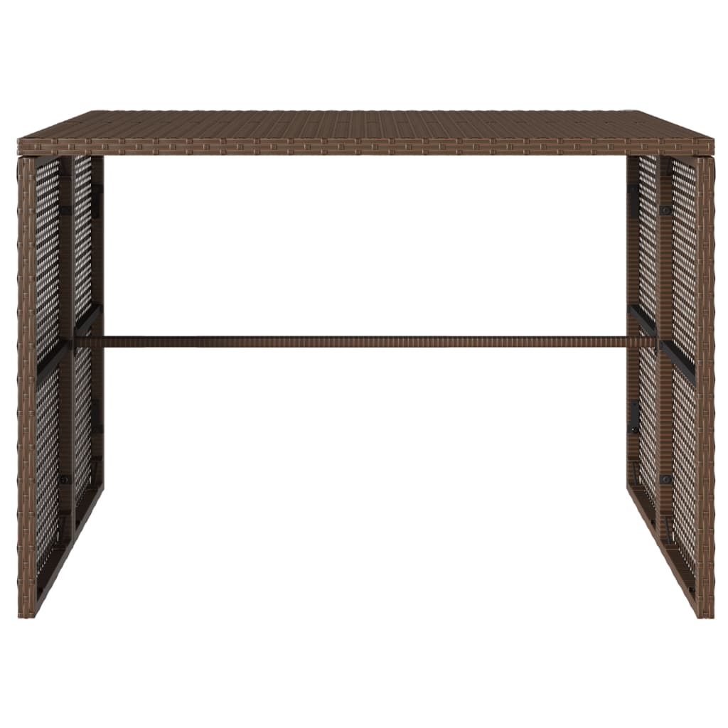 Σετ Τραπεζαρίας Κήπου 3 τεμ. Καφέ Συνθετικό Ρατάν με Μαξιλάρια