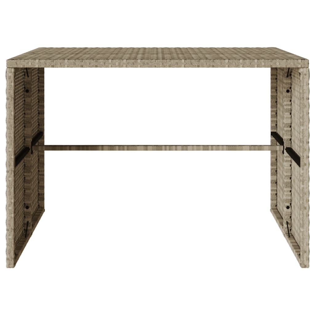 Σετ Τραπεζαρίας Κήπου 3 τεμ. Αν. Γκρι Συνθ. Ρατάν με Μαξιλάρια