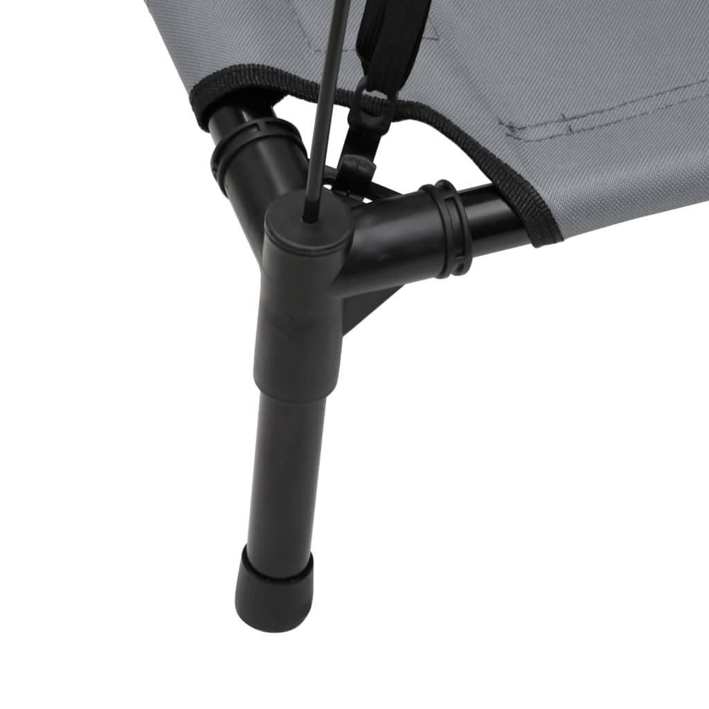 Κρεβάτι Σκύλου με Σκίαστρο Ανθρακί Ύφασμα Oxford και Ατσάλι - PAKOBAZAAR