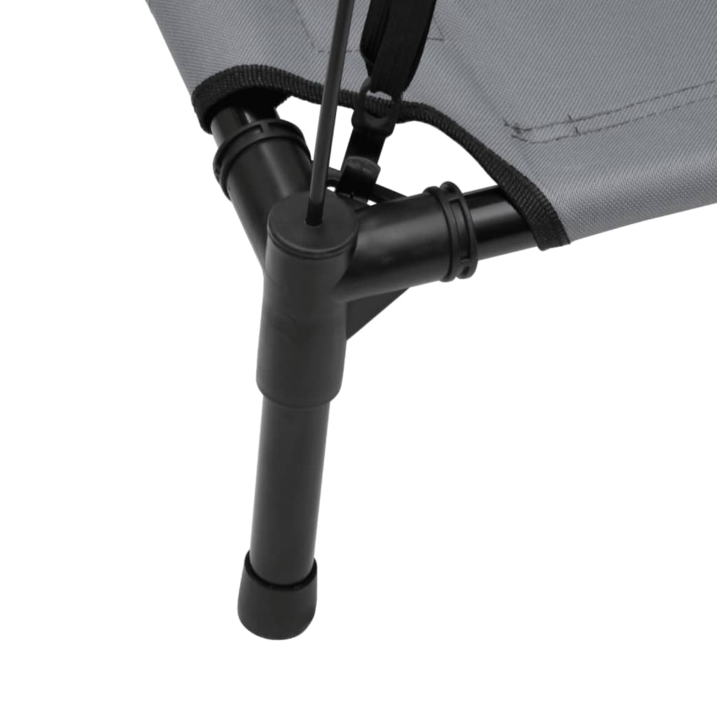 Κρεβάτι Σκύλου με Σκίαστρο Ανθρακί Ύφασμα Oxford και Ατσάλι - PAKOBAZAAR