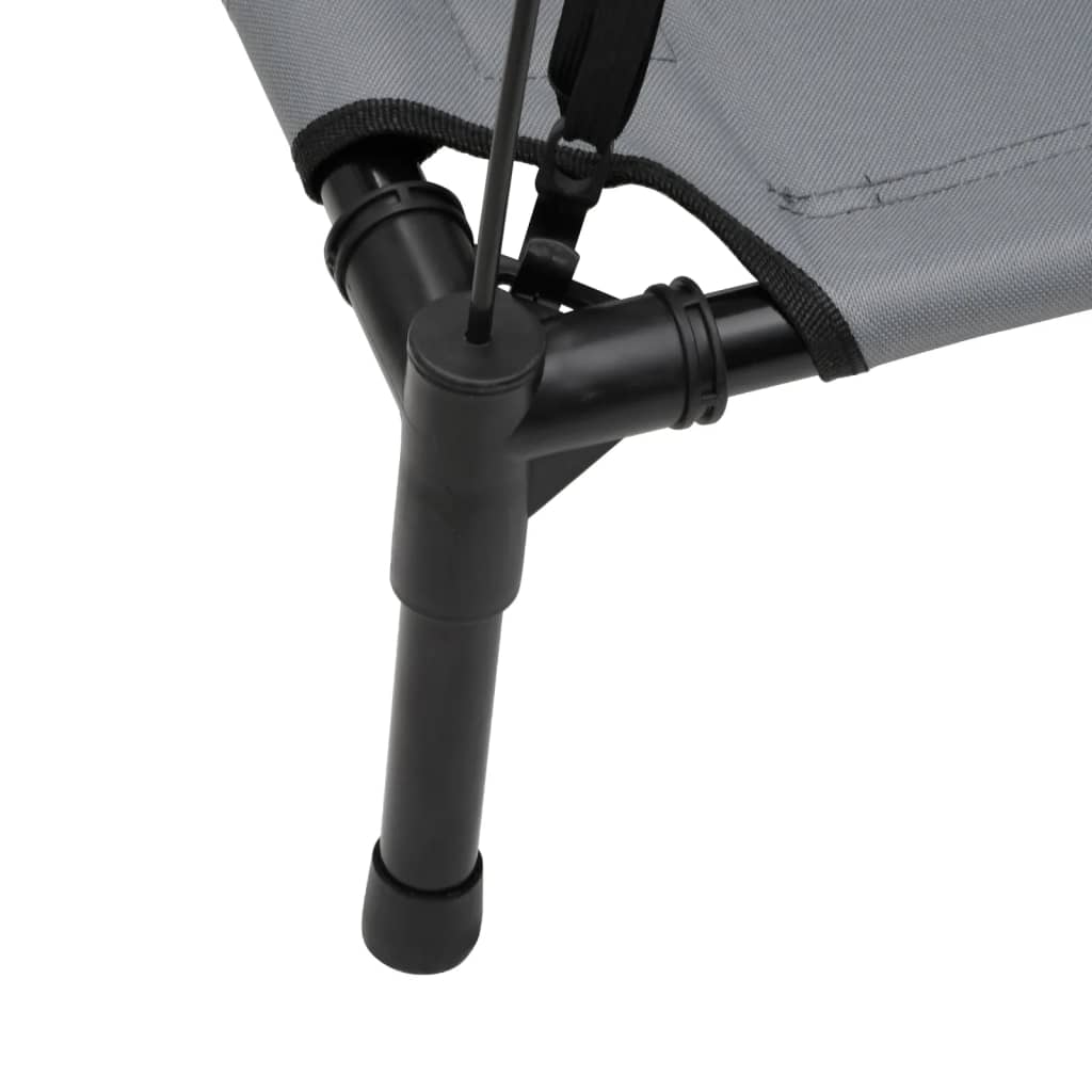 Κρεβάτι Σκύλου με Σκίαστρο Ανθρακί Ύφασμα Oxford και Ατσάλι - PAKOBAZAAR