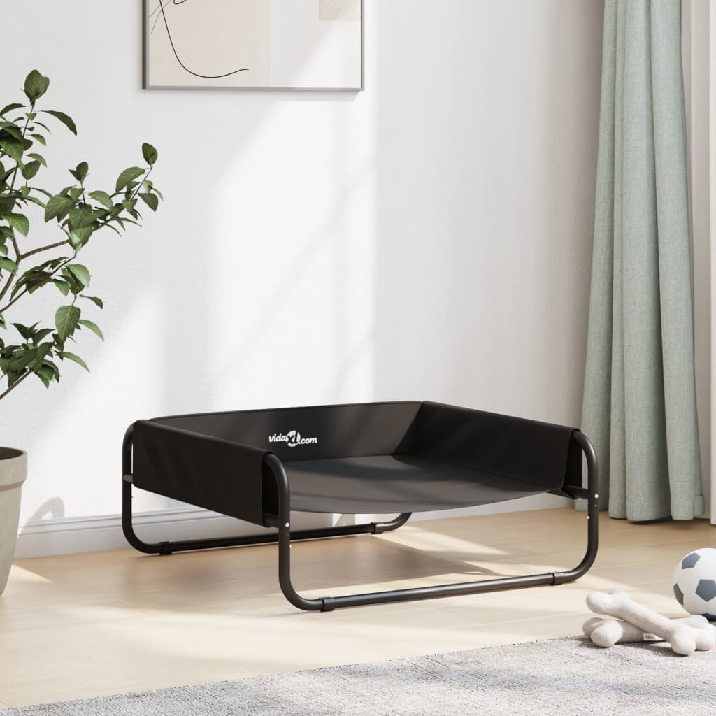 Κρεβάτι Σκύλου Υπερυψωμένο Ανθρακί από Ύφασμα Oxford και Ατσάλι - PAKOBAZAAR