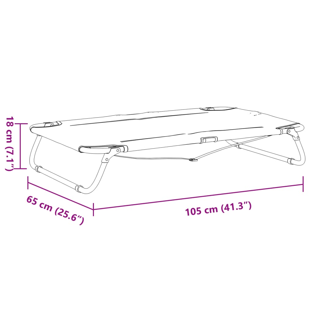 Κρεβάτι Σκύλου Πτυσσόμενο Ανθρακί Ύφασμα Oxford και Ατσάλι - PAKOBAZAAR