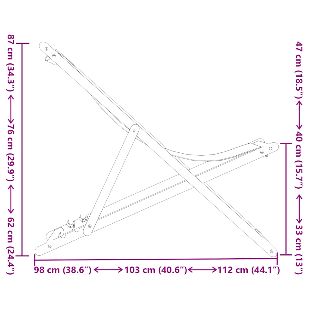 Σεζλόνγκ Πτυσσόμενη Σχέδιο Φύλλων Μασίφ Ξύλο Ευκαλύπτου/Ύφασμα