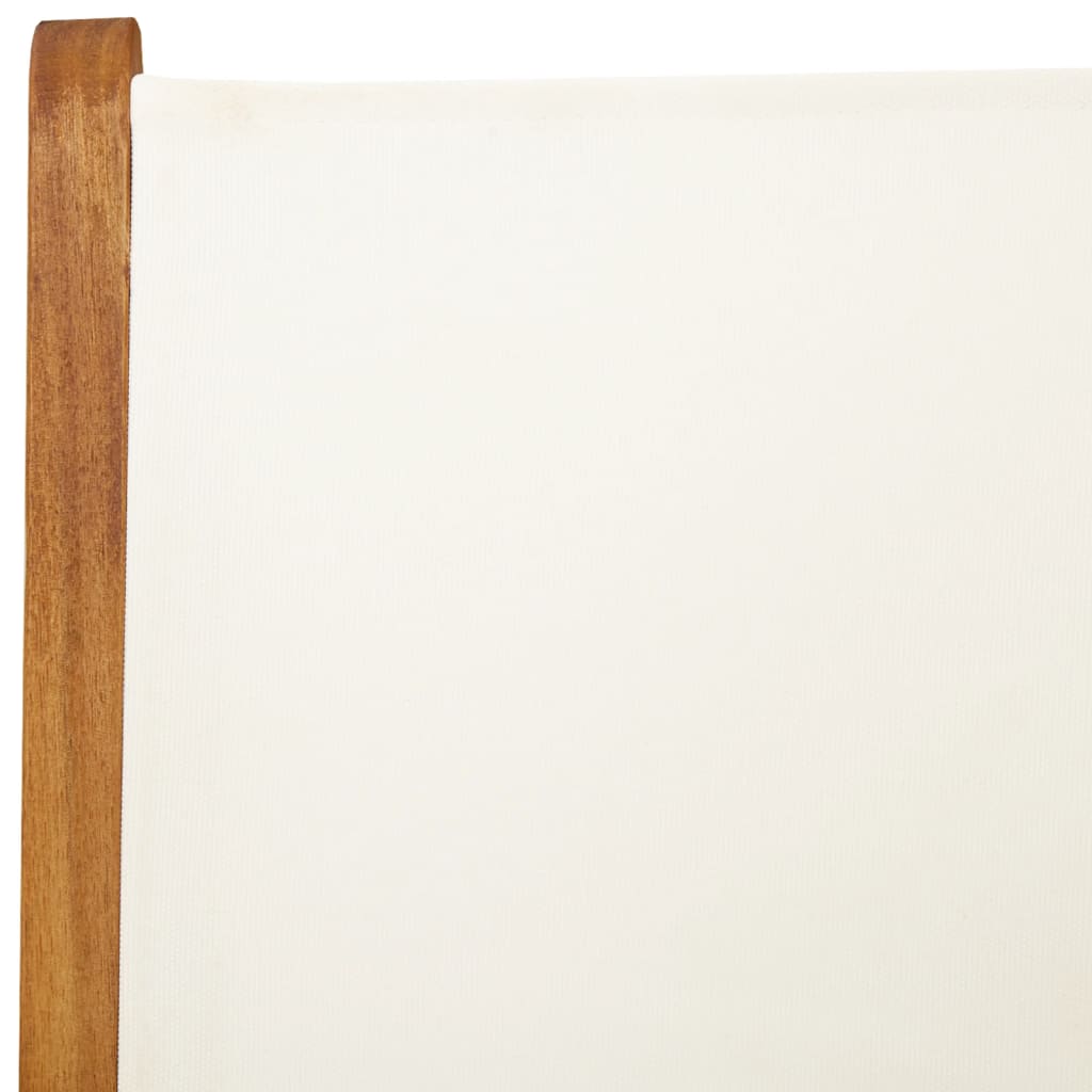 Καρέκλες Κήπου 2τεμ. Κρεμ Λευκό Μασίφ Ακακία & Ύφασμα