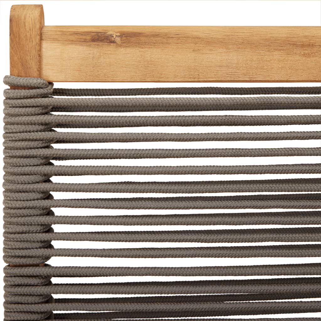 Καρέκλες Κήπου 2τεμ. Γκρι Μασίφ Ξύλο Ακακίας & Πολυπροπυλένιο