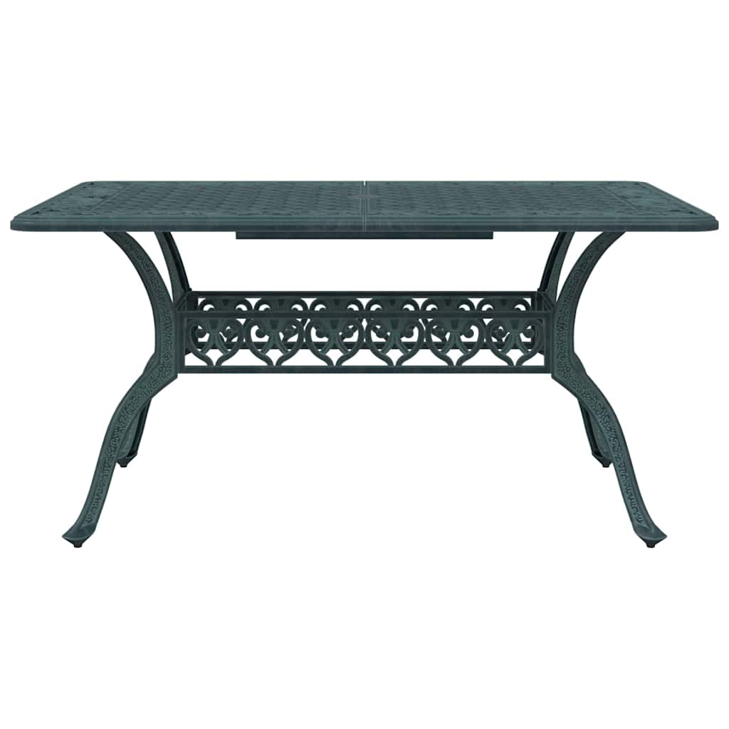 Τραπέζι Κήπου Πράσινο 150 x 90 x 72 εκ. από Χυτό Αλουμίνιο - Pakobazaar