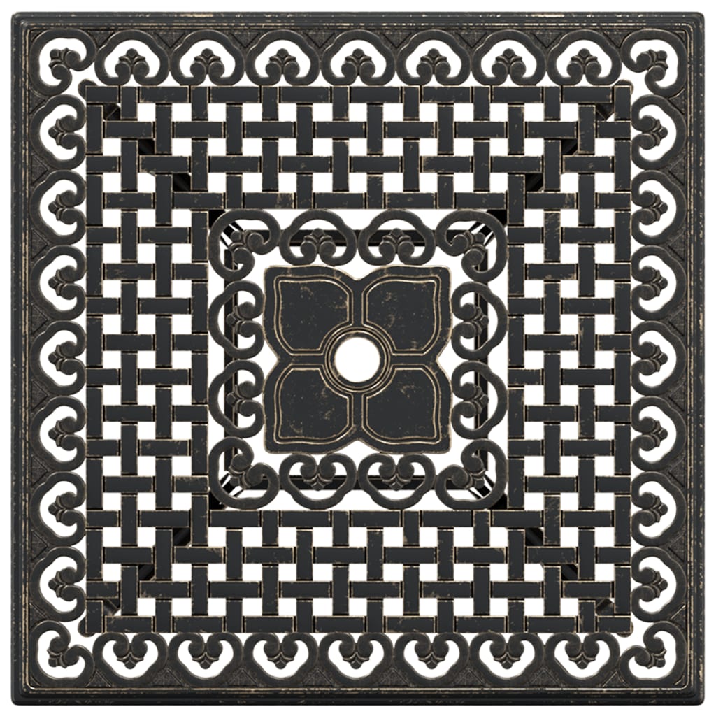 Τραπέζι Κήπου Μπρονζέ 80 x 80 x 75 εκ. από Χυτό Αλουμίνιο