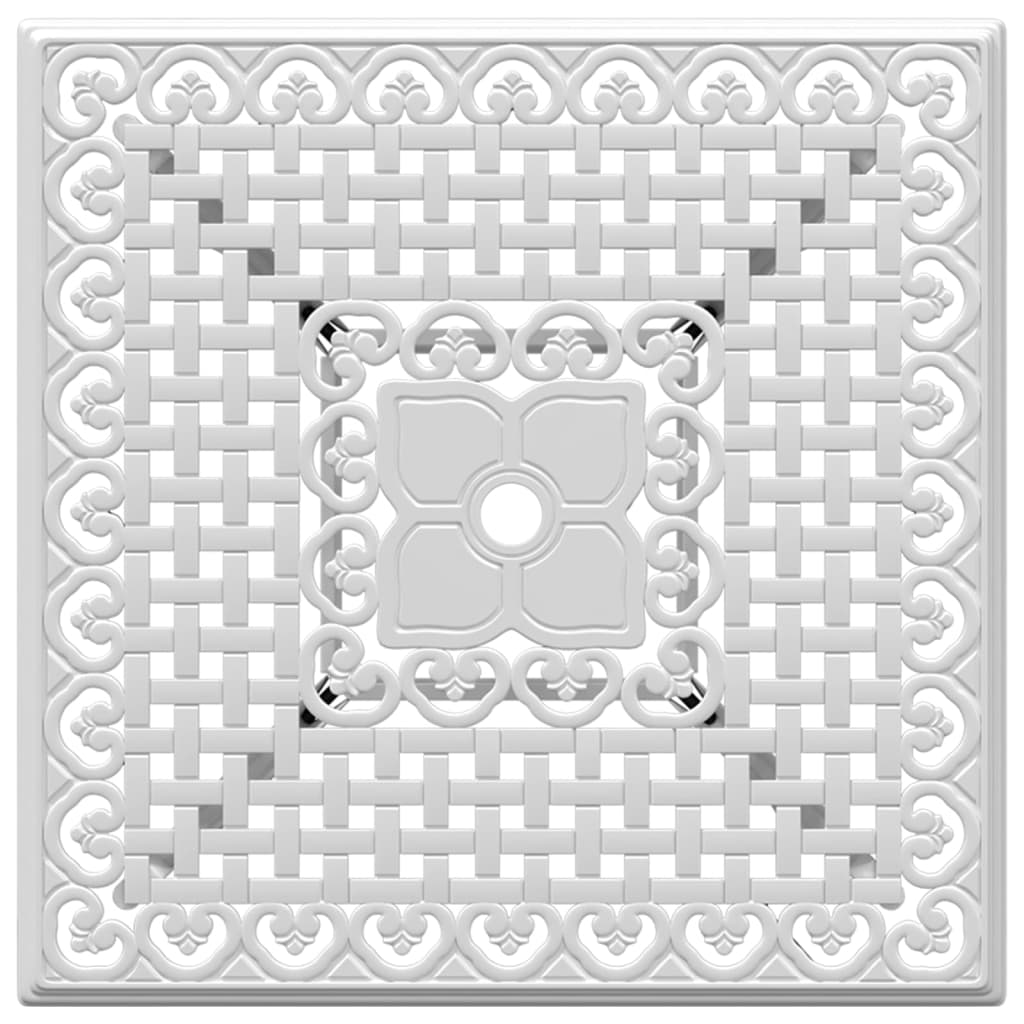 Τραπέζι Κήπου Λευκό 80 x 80 x 75 εκ. από Χυτό Αλουμίνιο