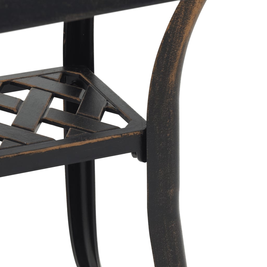 Τραπέζι Κήπου Μπρονζέ 53 x 53 x 53 εκ. από Χυτό Αλουμίνιο