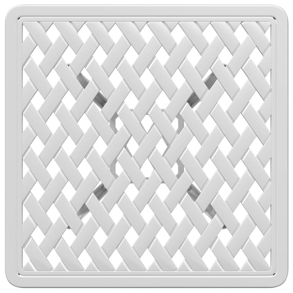 Τραπέζι Κήπου Λευκό 53 x 53 x 53 εκ. από Χυτό Αλουμίνιο