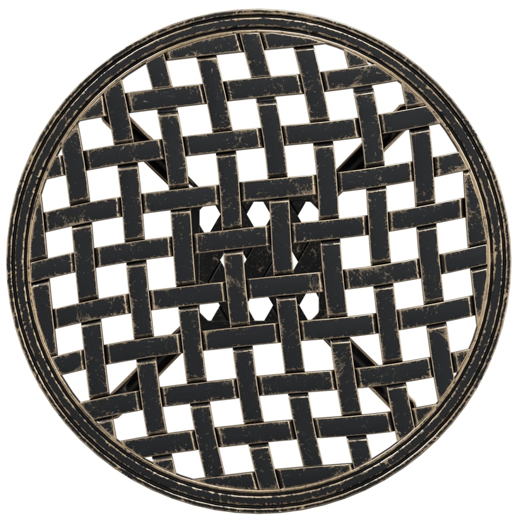 Τραπέζι Κήπου Μπρονζέ Ø48x53 εκ. από Χυτό Αλουμίνιο