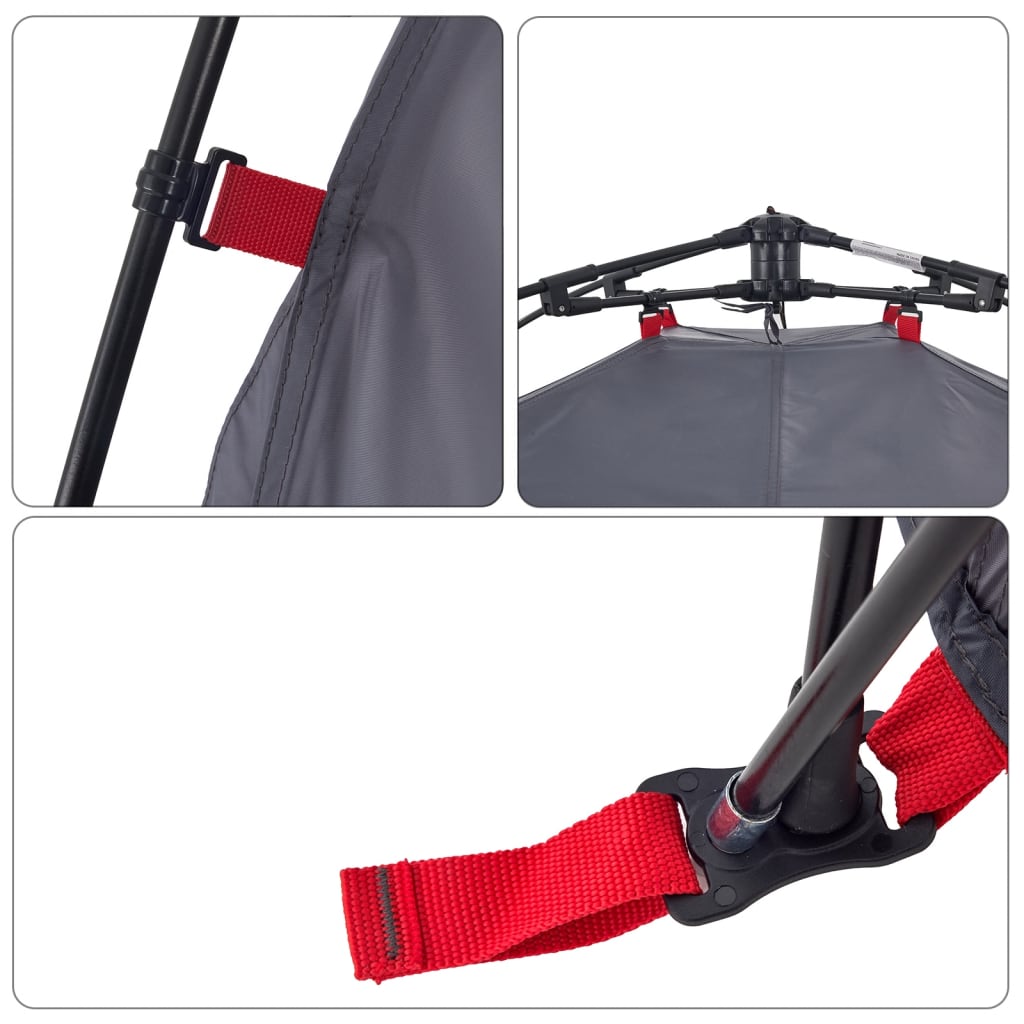 Σκηνή Κάμπινγκ με Θόλο 3 Ατ. Ταχείας Απελευθέρωσης Γκρι/Πράσινο