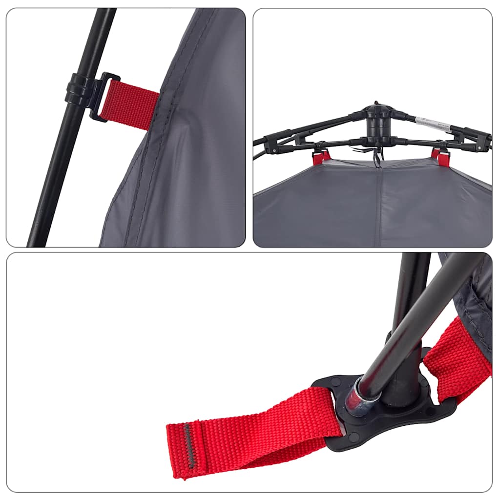 Σκηνή Κάμπινγκ με Θόλο 3 Ατ. Ταχείας Απελευθέρωσης Γκρι/Πράσινο