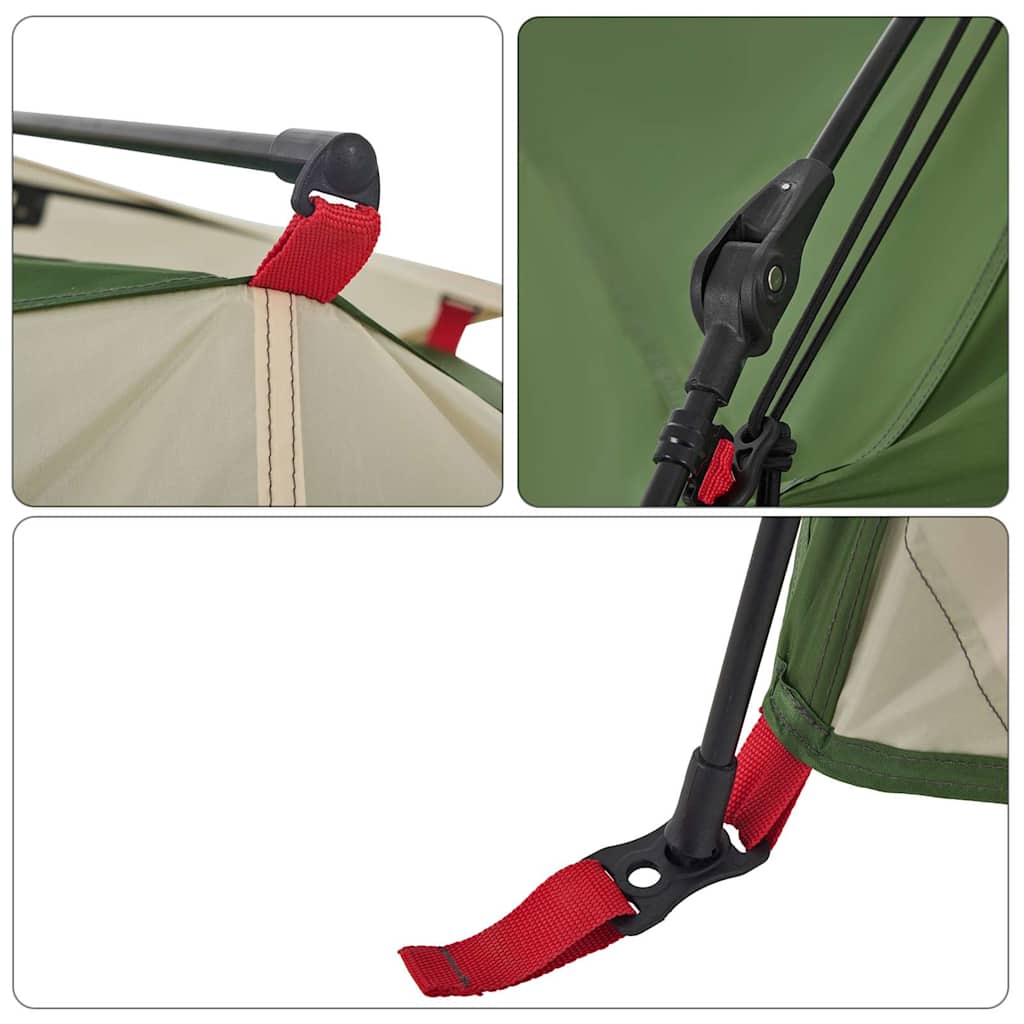 Σκηνή Κάμπινγκ με Θόλο 4 Ατόμων Ταχείας Απελευθέρωσης Πράσινη - Pakobazaar