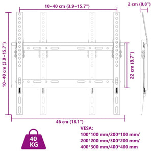 Βάση Τηλεόρασης Επιτοίχια για 26-63Ιν Max VESA 400x400χιλ. 40κ. - Pakobazaar