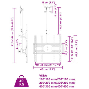 Βάση Τηλεόρασης Οροφής για 32-65Ιν Max VESA 400x400χιλ. 40κ.
