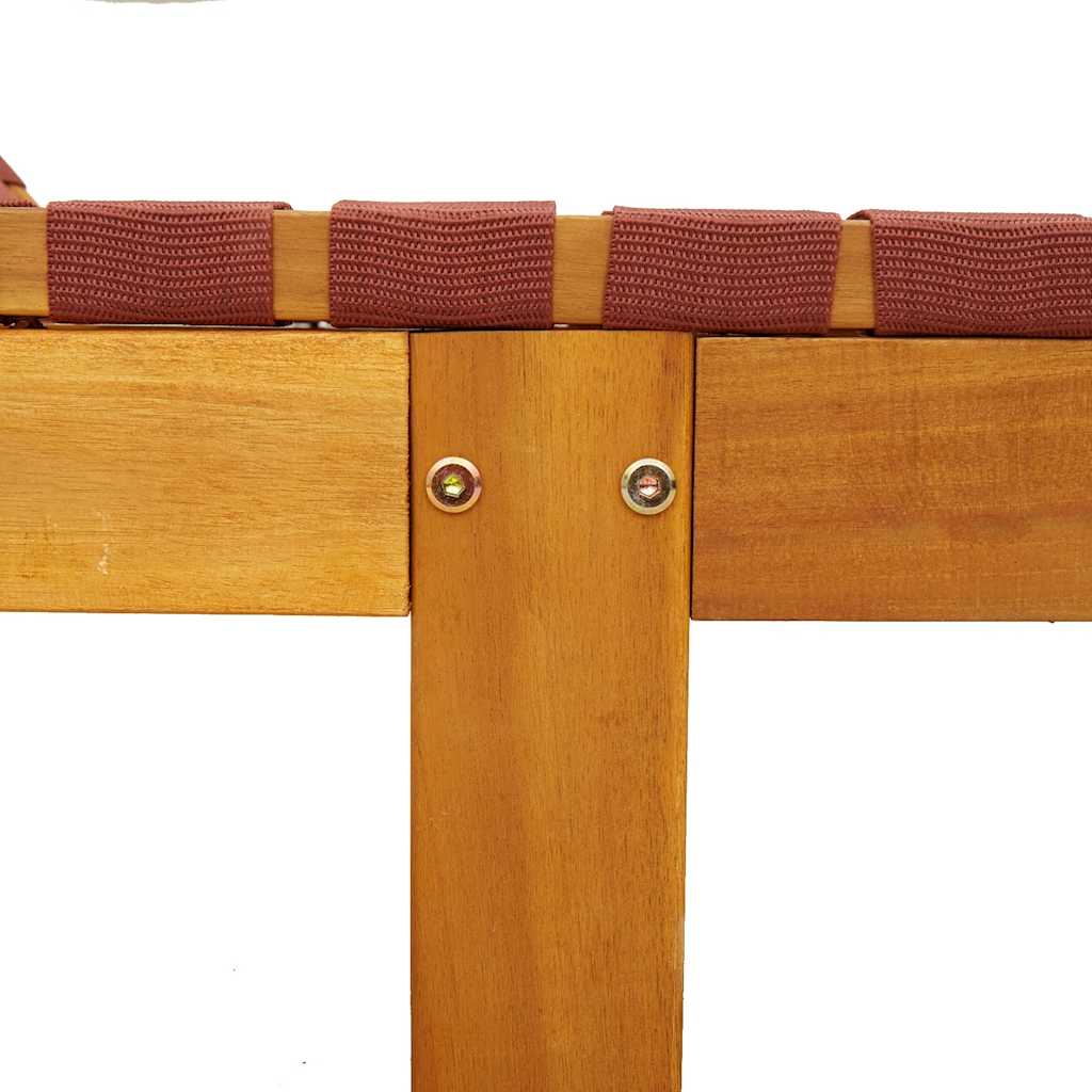 Ξαπλώστρα Κόκκινο από Μασίφ Ξύλο Ακακίας και Ύφασμα - Pakobazaar