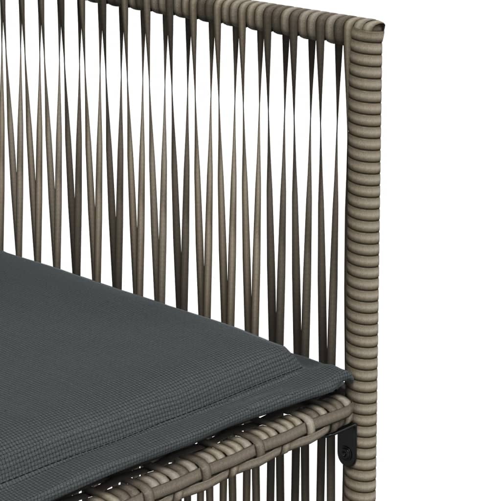 Σετ Τραπεζαρίας Κήπου 7 τεμ. Γκρι Συνθ. Ρατάν με Μαξιλάρια