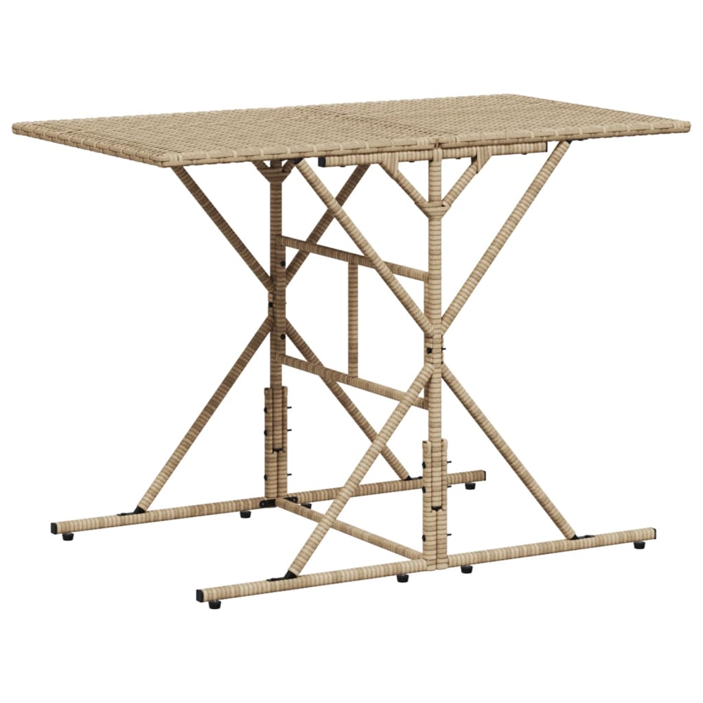 Σετ Τραπεζαρίας Κήπου 7 τεμ. Μπεζ Συνθετικό Ρατάν με Μαξιλάρια