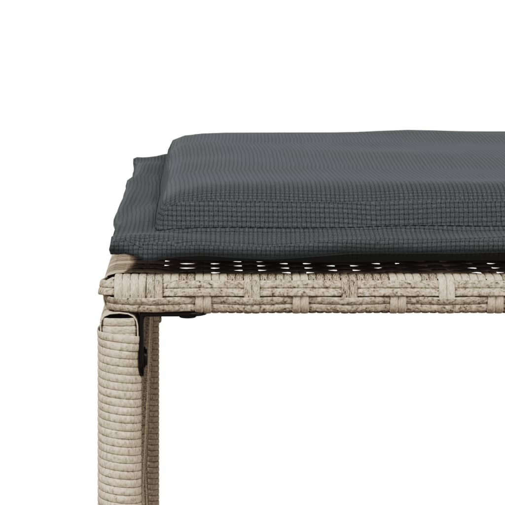 Σετ Τραπεζαρίας Κήπου 7 τεμ. Αν. Γκρι Συνθ. Ρατάν με Μαξιλάρια