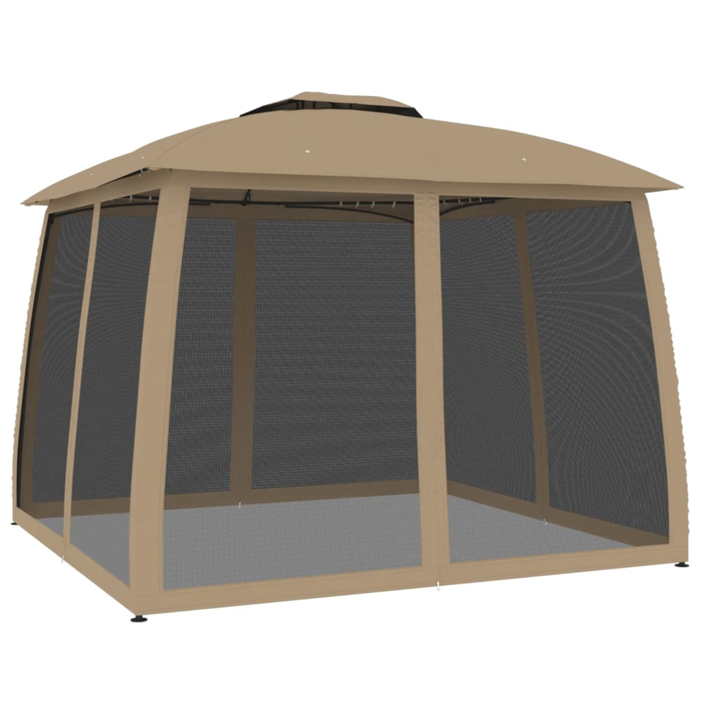 Κιόσκι με Διπλούς Τοίχους/Δίχτυ Taupe 2,93x2,93 μ. από Ατσάλι