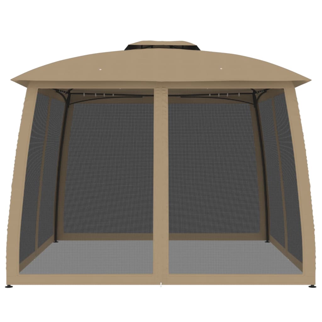 Κιόσκι με Διπλούς Τοίχους/Δίχτυ Taupe 2,93x2,93 μ. από Ατσάλι