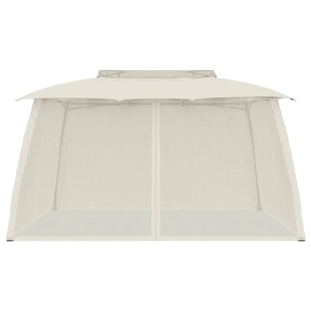 Κιόσκι με Διπλούς Τοίχους/Δίχτυ Κρεμ 3,93x2,93 μ. από Ατσάλι