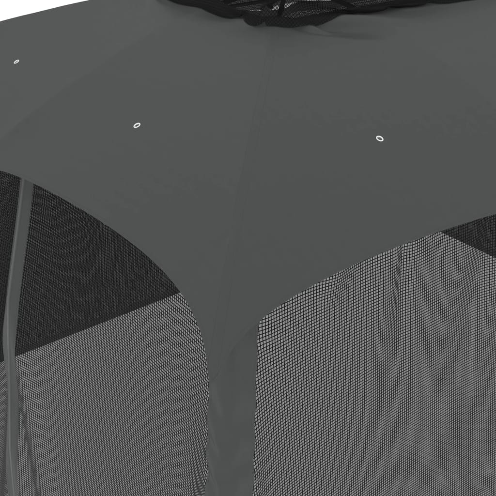 Κιόσκι με Διπλούς Τοίχους/Δίχτυ Ανθρακί 3,93x2,93 μ. από Ατσάλι - Pakobazaar