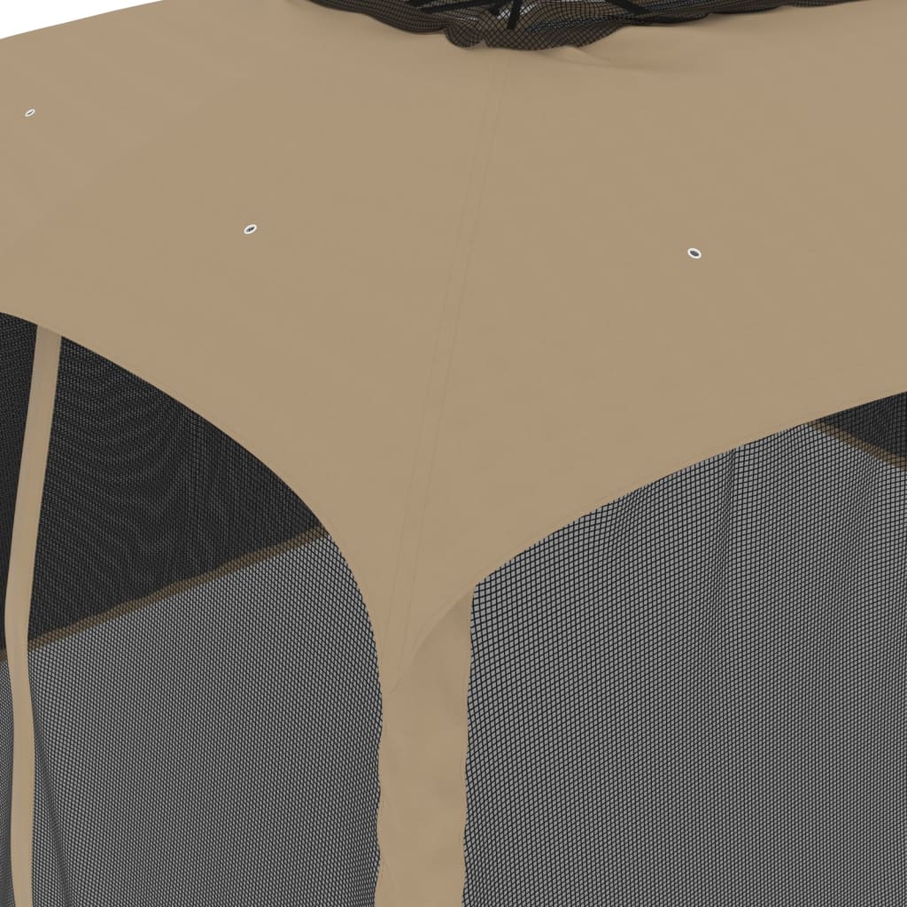 Κιόσκι με Διπλούς Τοίχους/Δίχτυ Taupe 3,93x2,93 μ. από Ατσάλι - Pakobazaar