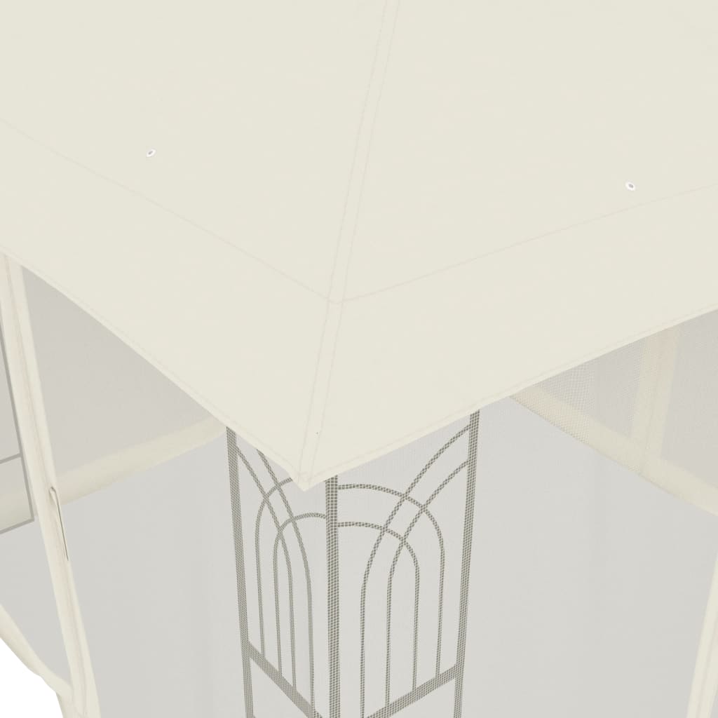 Κιόσκι με Διπλούς Τοίχους/Δίχτυ Κρεμ 2,94x2,94 μ. από Ατσάλι