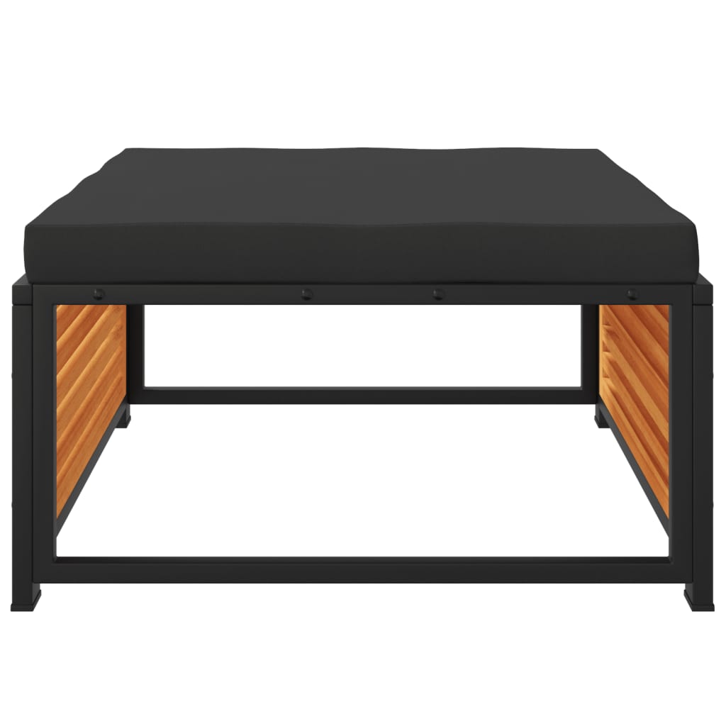 Σκαμπό Κήπου 68x68x30 εκ. από Μασίφ Ξύλο Ακακίας με Μαξιλάρι - Pakobazaar