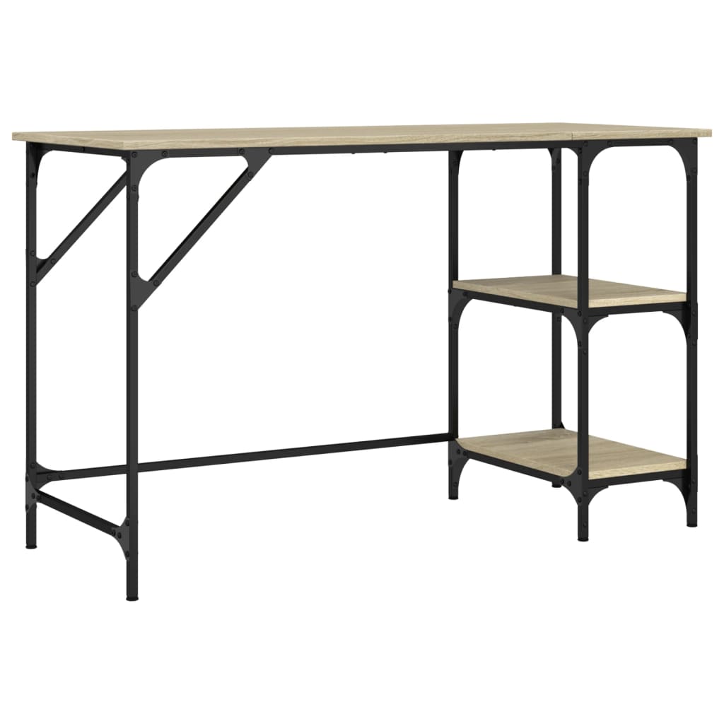 Γραφείο Sonoma Δρυς 120x50x75 εκ. Μέταλλο & Επεξεργασμένο Ξύλο